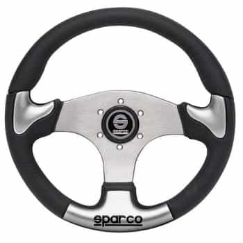 Sparco Universal Sport handlebar 'P222' - Black / Gray / Aluminum - Diameter 345mm
