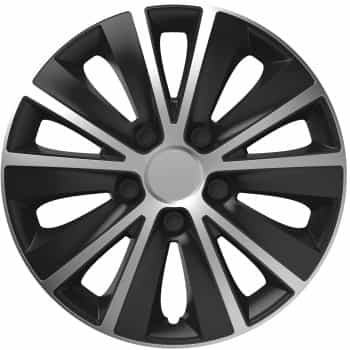 4-Piece Hubcaps Rapide Silver&Black 15 inch