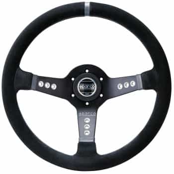Sparco Universal Sport handlebar 'L777 Piuma' - Black Alcantara - Diameter 350mm