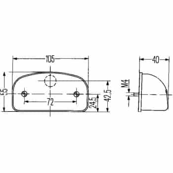 Number Plate Light 2KA 001 386-231 Hella