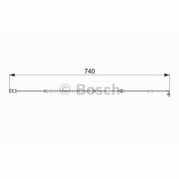 Warning Contact, brake pad wear 1 987 474 587 Bosch