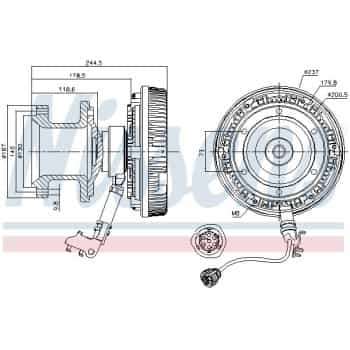 Clutch, radiator fan 86053 Nissens
