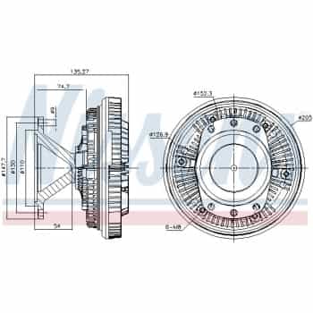 Clutch, radiator fan 86052 Nissens