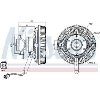 Clutch, radiator fan 86116 Nissens