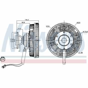 Clutch, radiator fan 86108 Nissens