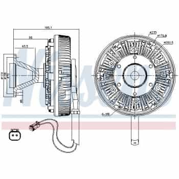 Clutch, radiator fan 86125 Nissens