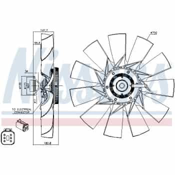 Clutch, radiator fan 86124 Nissens