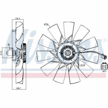 Clutch, radiator fan 86096 Nissens