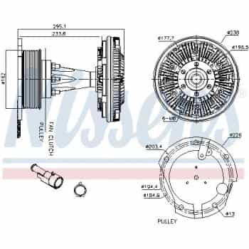 Clutch, radiator fan 86088 Nissens