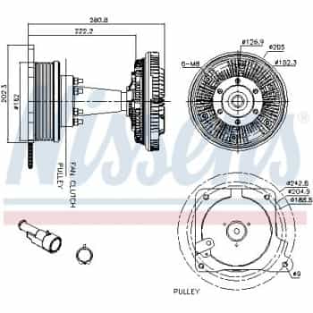 Clutch, radiator fan 86059 Nissens