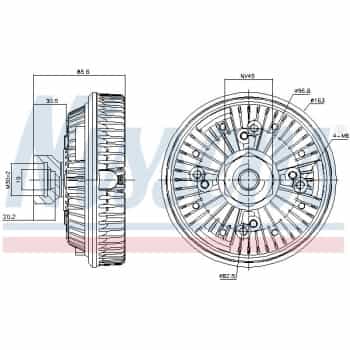 Clutch, radiator fan 86149 Nissens