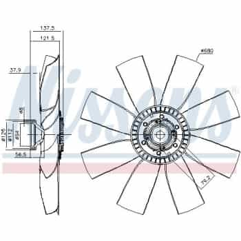 Clutch, radiator fan 86147 Nissens