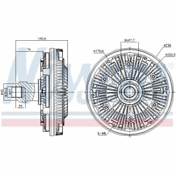 Clutch, radiator fan 86135 Nissens