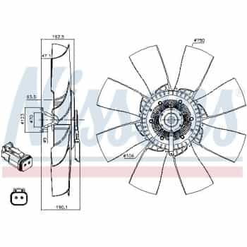 Clutch, radiator fan 86193 Nissens