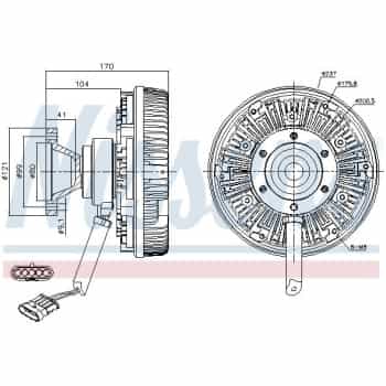 Clutch, radiator fan 86177 Nissens