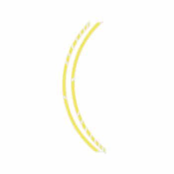Foliatec PIN-Striping 'Racing' for rims Neon-Yellow - Width = 7mm: 14x 41cm