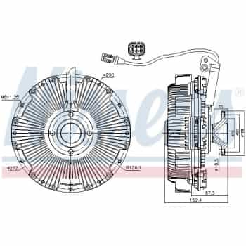 Clutch, radiator fan 86159 Nissens