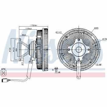 Clutch, radiator fan 86239 Nissens