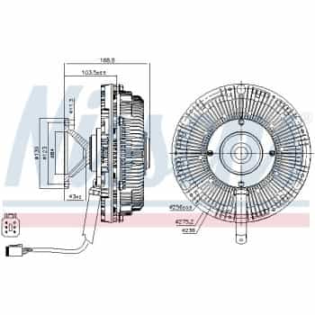 Clutch, radiator fan 86243 Nissens