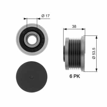 Alternator Freewheel Clutch DriveAlign® OAP7081 Gates