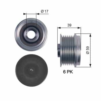 Alternator Freewheel Clutch DriveAlign® OAP7113 Gates
