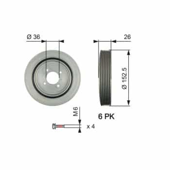 Belt Pulley, crankshaft DriveAlign®