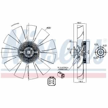 Clutch, radiator fan 86167 Nissens