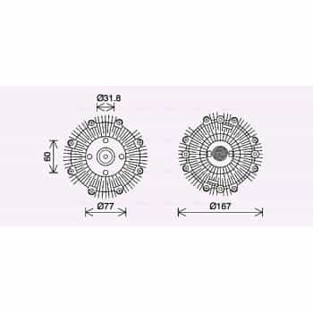 Clutch, radiator fan