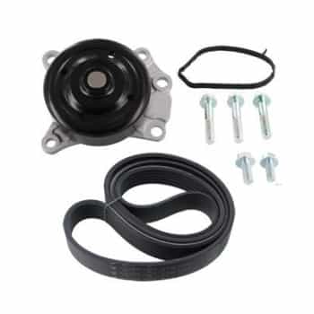 Water Pump + V-Ribbed Belt Kit