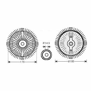 Clutch, radiator fan