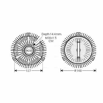 Clutch, radiator fan