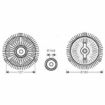 Clutch, radiator fan