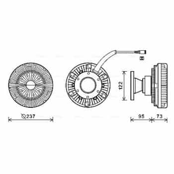 Clutch, radiator fan