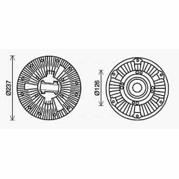 Clutch, radiator fan