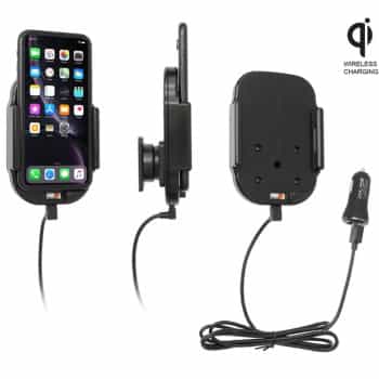 Apple iPhone XR / 11 QI wireless holder with 12V USB plug