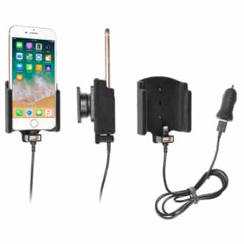 Apple iPhone 8 / SE 2nd Generation 2020 Active holder with 12V USB plug (Upholstered)