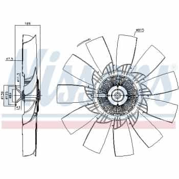 Clutch, radiator fan 86259 Nissens