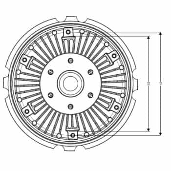 Clutch, radiator fan 49500 NRF