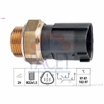Temperature Switch, radiator fan Made in Italy - OE Equivalent 7.5690 Facet