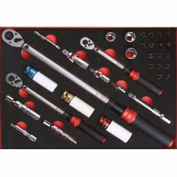 Rooks Torque wrench set 1/2", 3/8", 1/4", with sockets, 33 pieces