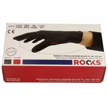 Rooks Disposable Gloves black, Size XL, set of 100 pieces