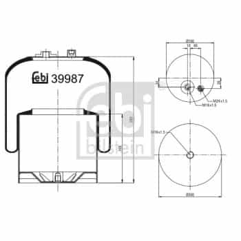 Spring bellows, air suspension