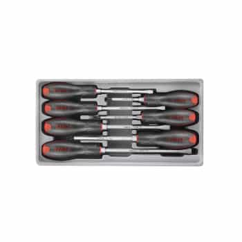 Screwdriver set with impact head Flat & Cross head 7 pieces