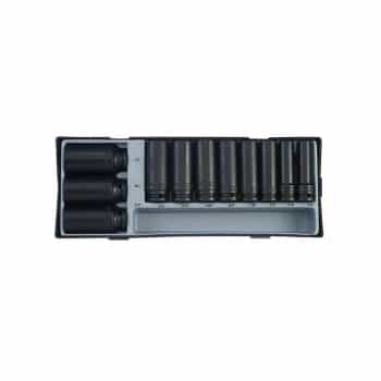 1/2" Impact socket set 6-sided long, 11 pieces