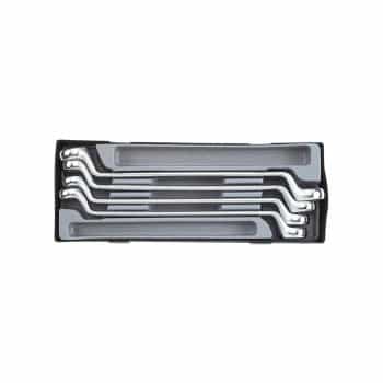 Double ring wrench set 4 pieces (75° angled)