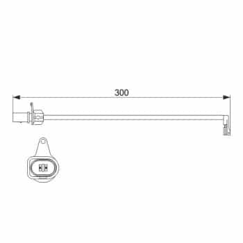 Warning Contact, brake pad wear 1 987 474 505 Bosch