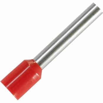 Wire end sleeve for cable size: 4.0 mm² with red insulation