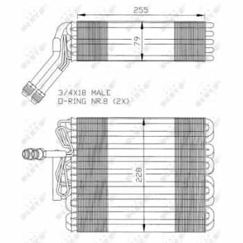 Evaporator, air conditioning 36024 NRF
