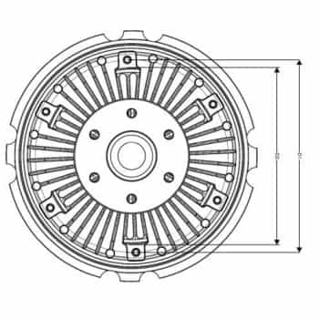 Clutch, radiator fan 49007 NRF