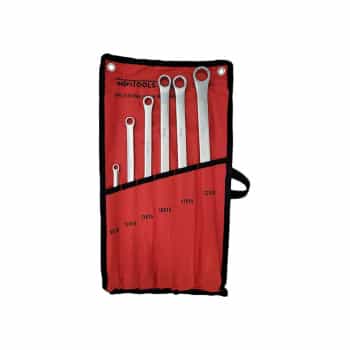 Double ring spanner set MM extra long 6-piece